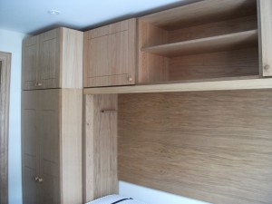 Large Double in Light Oak with matching Top Box and Wardrobe