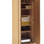 Wardrobe in Light Oak fitted with adjustable shelving