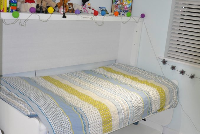 Single StudyBed in White (Bed Mode)