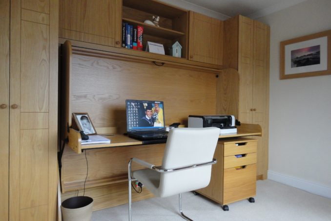 Small Double StudyBed with Two Wardrobes